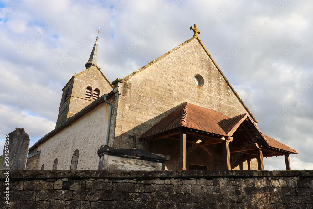 Haute-Marne - Bourbonne-les-Bains - Villars-Saint-Marcellin - Entrée de l'Eglise Saint-Marcellin