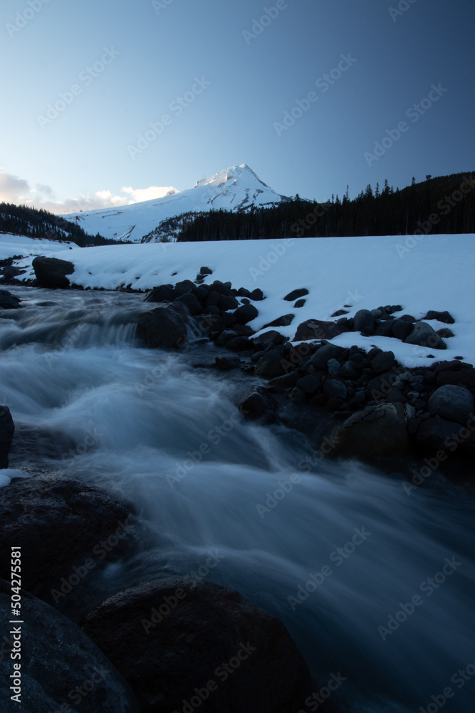 Icy mountain stream