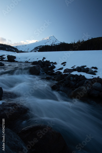 Icy mountain stream