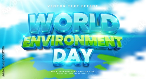 World environment day editable text effect suitable to celebrate the environment day event.