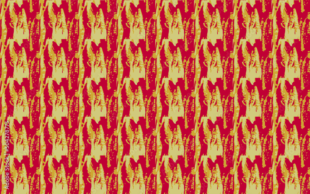 Vintage Fire Abstract Pattern Red and yellow