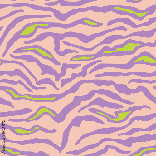 Abstract zebra seamless repeat pattern. Vector animal all over surface print.