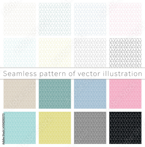 A set of seamless patterns with simple geometric patterns.The best vector illustration for wallpaper.