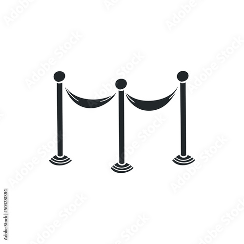 Spacer Post Icon Silhouette Illustration. Security Vector Graphic Pictogram Symbol Clip Art. Doodle Sketch Black Sign.