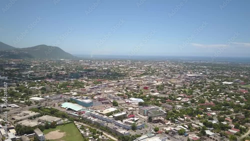 Aerial View Of Halfway Tree Kingston Jamaica