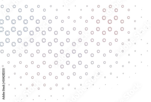 Light blue, red vector pattern with spheres.