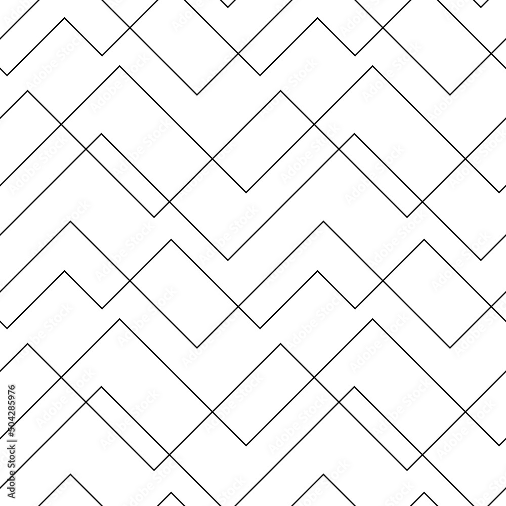Seamless pattern. Abstract geometric background, broken lines. Vector design.