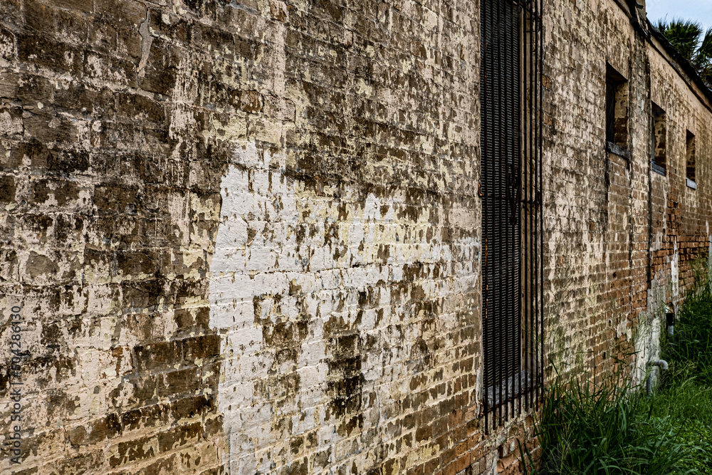 old brick wall with windows old brick wall with windows
