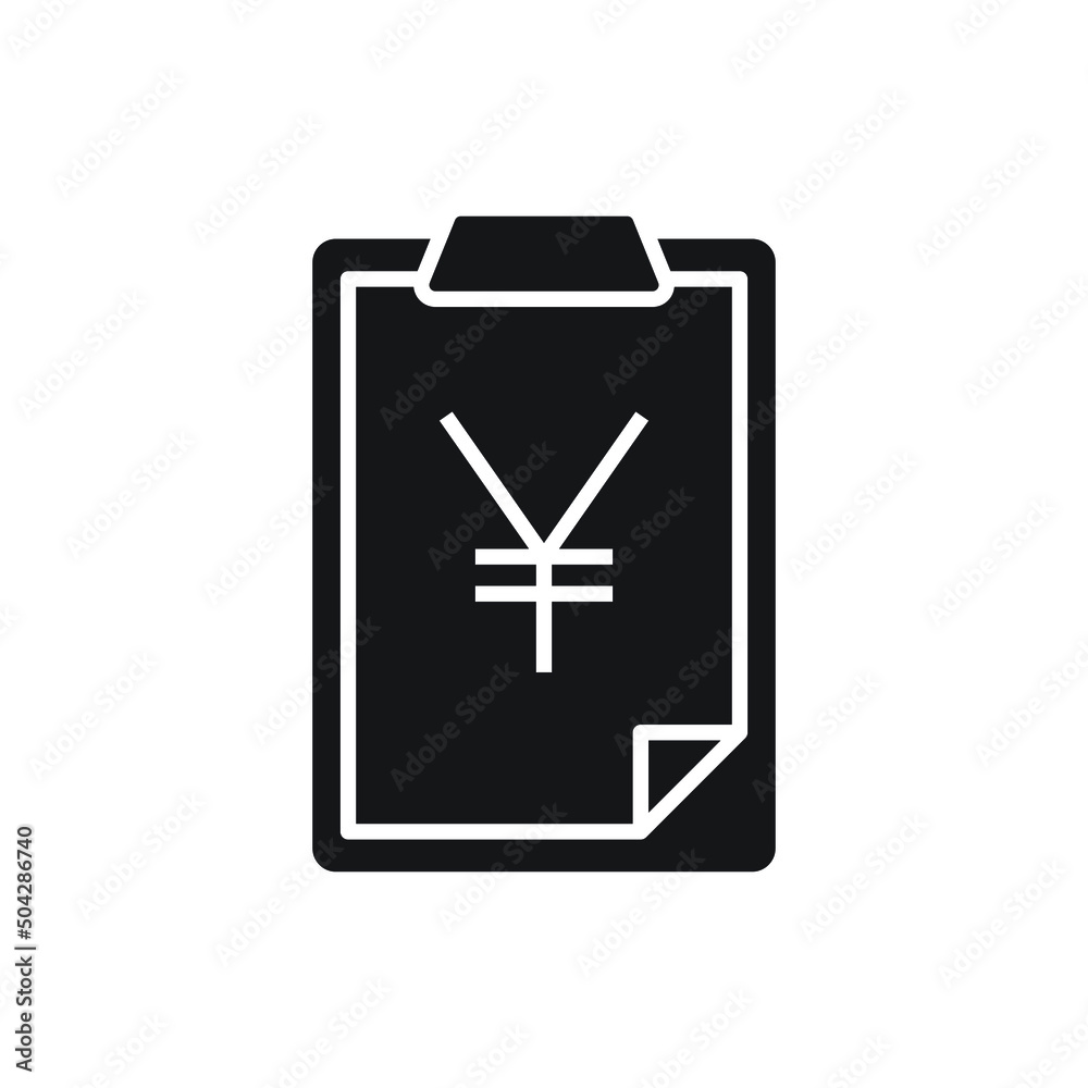 Yen currency icon design isolated on white background Yen currency icon design isolated on white background