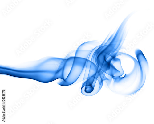 line blue smoke group, Isolated white background 