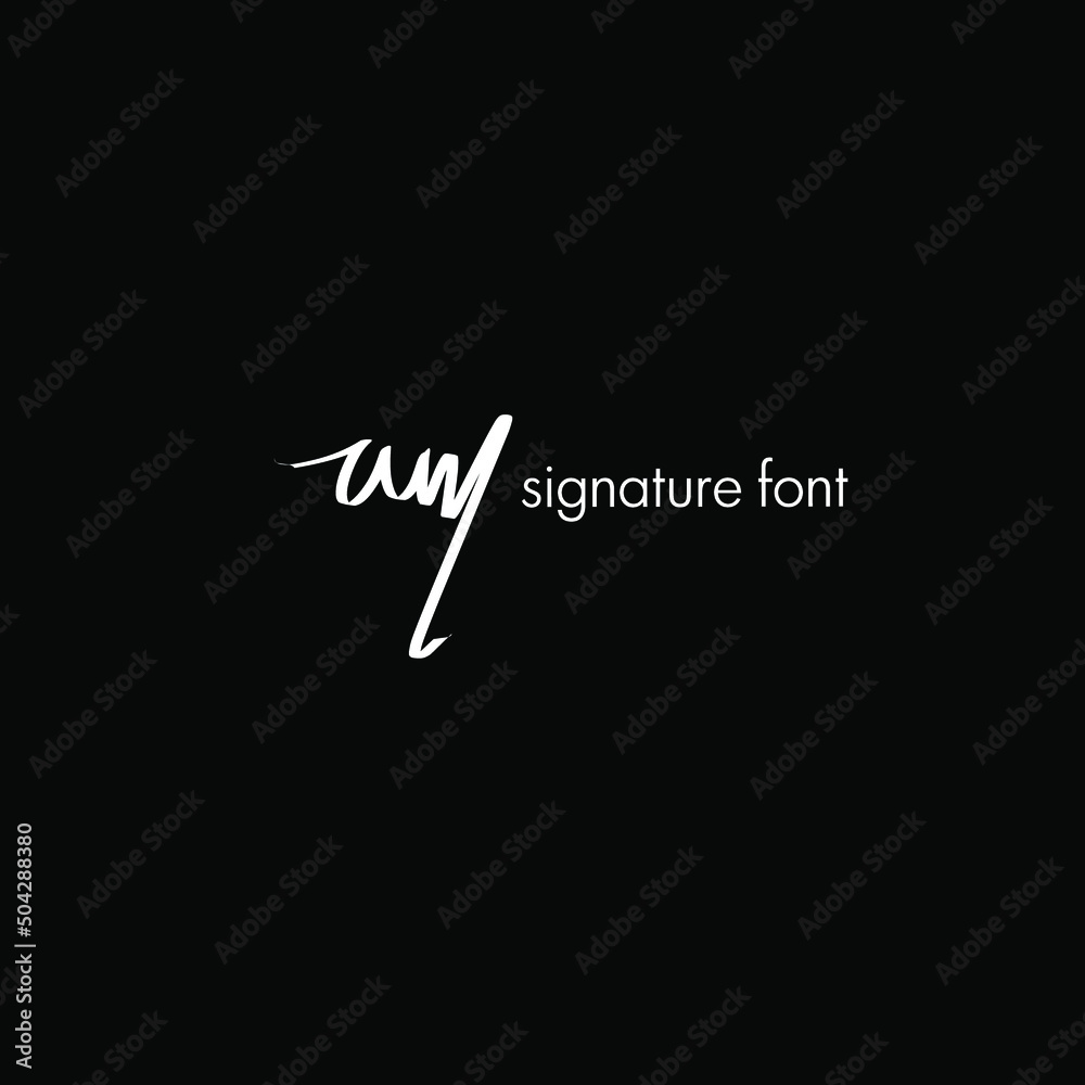 Am initial handwriting logo vector Am initial handwriting logo vector