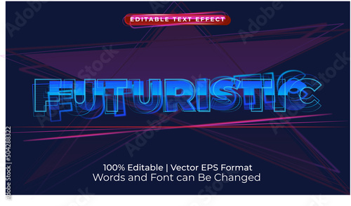 Futuristic Text Effect Vector