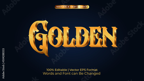 Golden Text Effect Vector