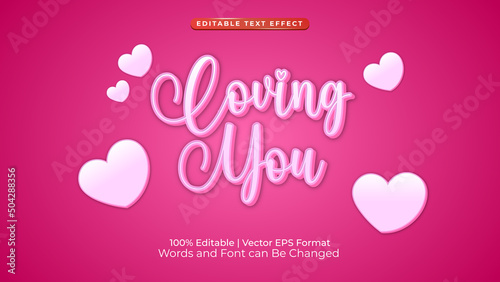 Loving Text Effect Vector