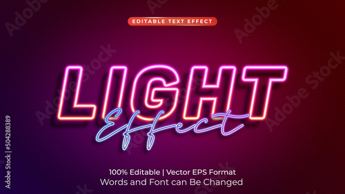 Light Text effect Vector