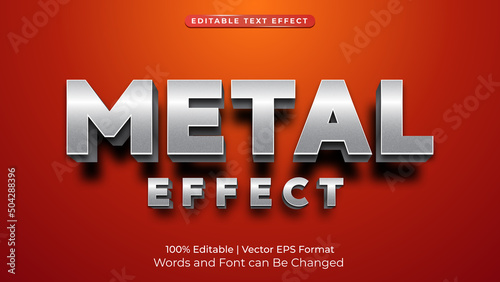 Metal Style Texture Text Effect Vector