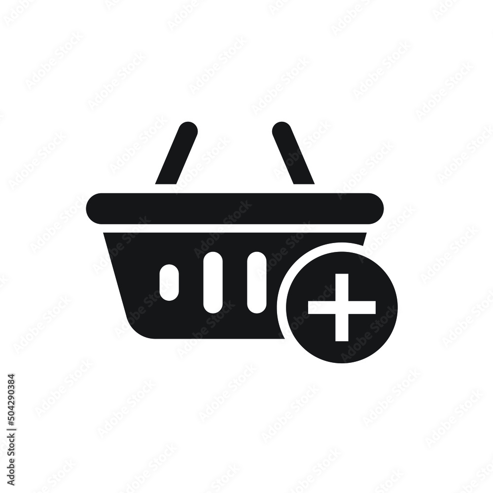 Add shopping basket icon design. vector illustration Add shopping basket icon design. vector illustration