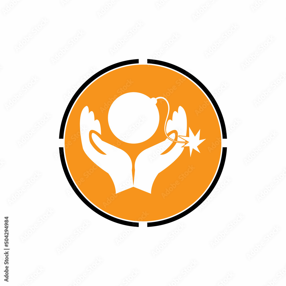 holding boom icon vector holding boom icon vector