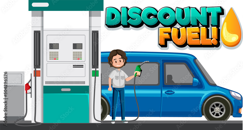 Discount fuel font logo design Discount fuel font logo design