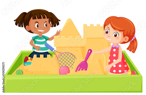 Children playing in the sand pit