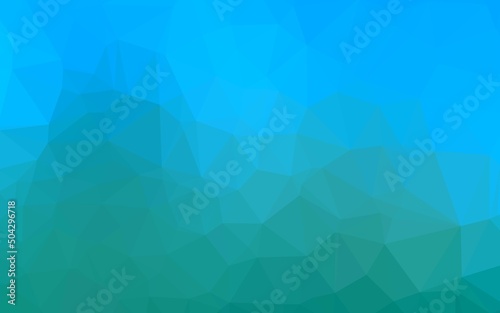 Light Blue, Green vector abstract polygonal texture.