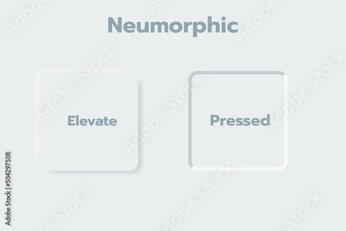 Neumorphic Bottons Vector design.Mock up Bottons.