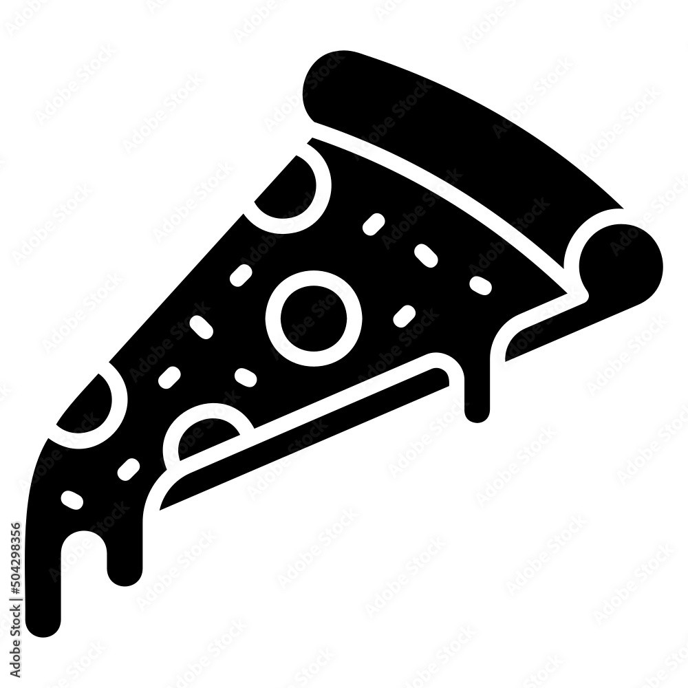 Pizza slice glyph icon. Can be used for digital product, presentation, print design and more. Pizza slice glyph icon. Can be used for digital product, presentation, print design and more.