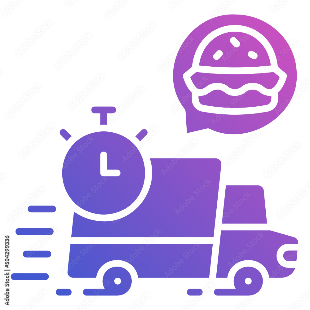 Fast delivery with truck flat gradient icon. Can be used for digital product, presentation, print design and more. Fast delivery with truck flat gradient icon. Can be used for digital product, presentation, print design and more.