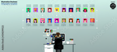 Technology contact communicate  - think creativity design modern  Idea and concept vector