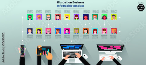 technology contact communicate  - think creativity design modern  Idea and concept vector illustration.