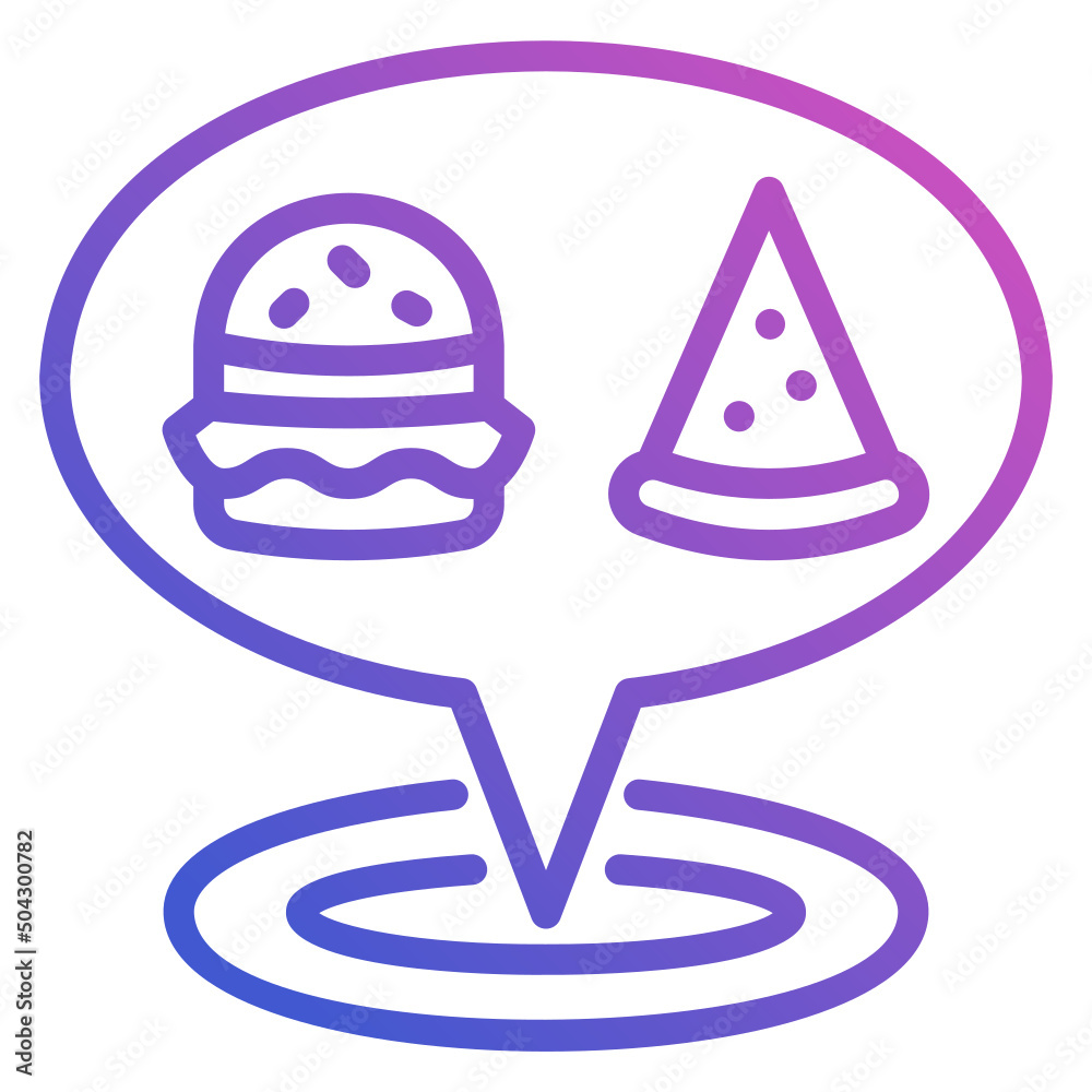 Map market location pin line gradient icon. Can be used for digital product, presentation, print design and more. Map market location pin line gradient icon. Can be used for digital product, presentation, print design and more.