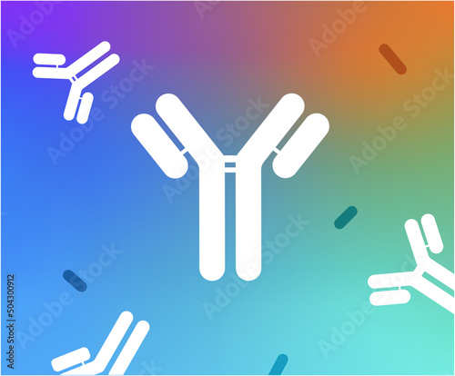 It expresses people's antibodies illustration set. science, report, health, body. Vector drawing. Hand drawn style.