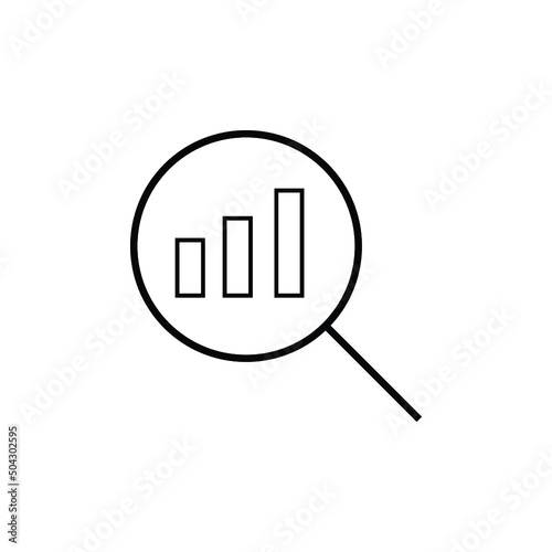 magnifying glass on a graph