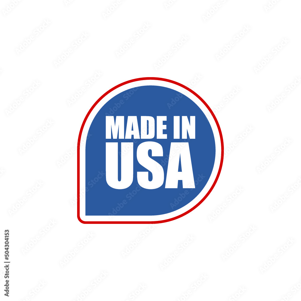 Made in USA speech bubble icon isolated on white background Made in USA speech bubble icon isolated on white background