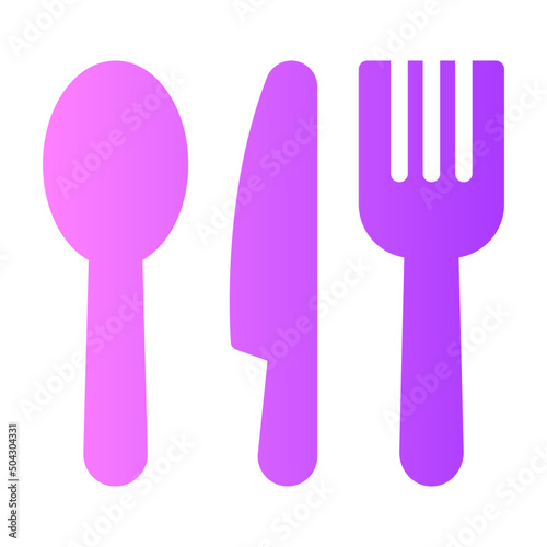 cutlery gradient icon