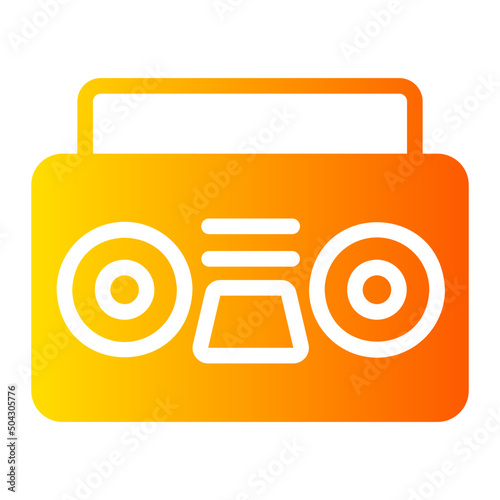 tape player gradient icon