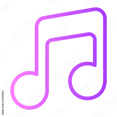 musical note gradient icon
