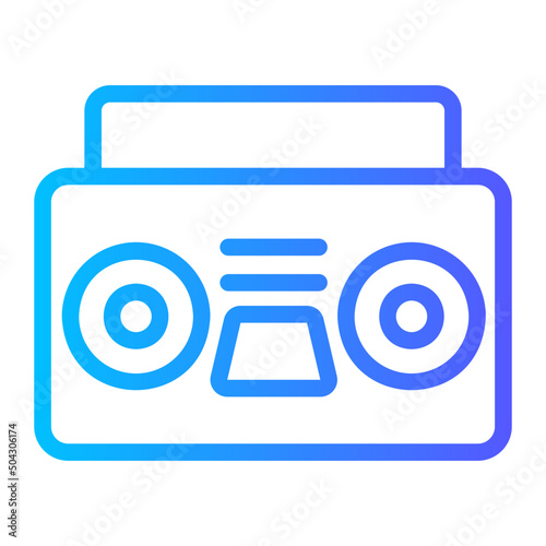 tape player gradient icon