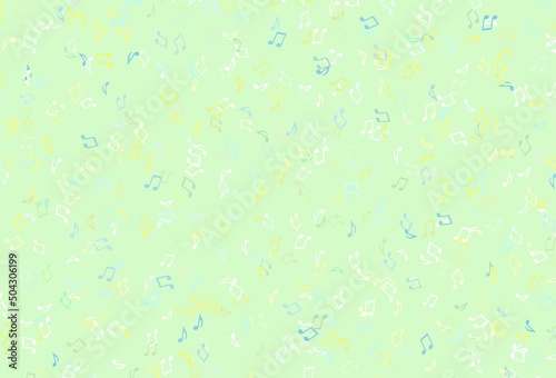 Light colorful vector pattern with music elements.