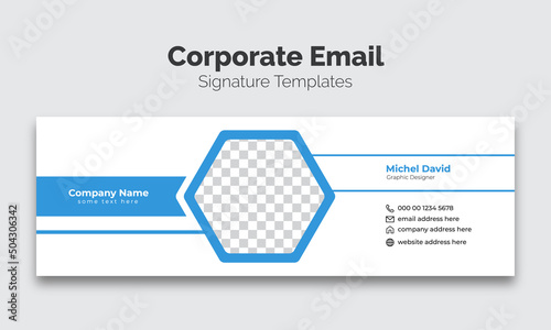 Corporate Modern Email Signature Design template. Email signature template design. business e signature vector design.