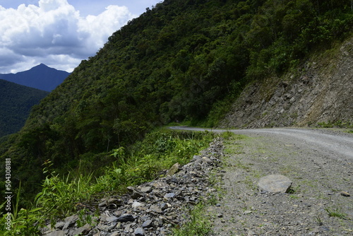 Death road, Camino de la Muerte, Yungas North Road between La Paz and Coroico, Bolivia