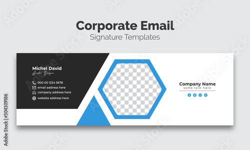 Corporate Modern Email Signature Design template. Email signature template design. business e signature vector design.