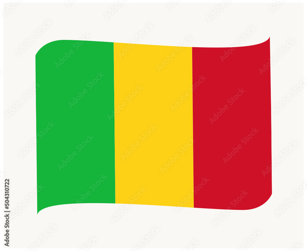 Fototapeta premium Mali Flag National Africa Emblem Ribbon Icon Vector Illustration Abstract Design Element
