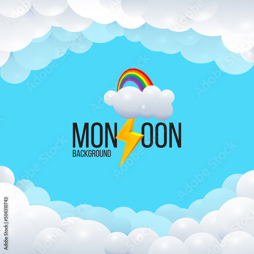 monsoon cloudy background for banner designs