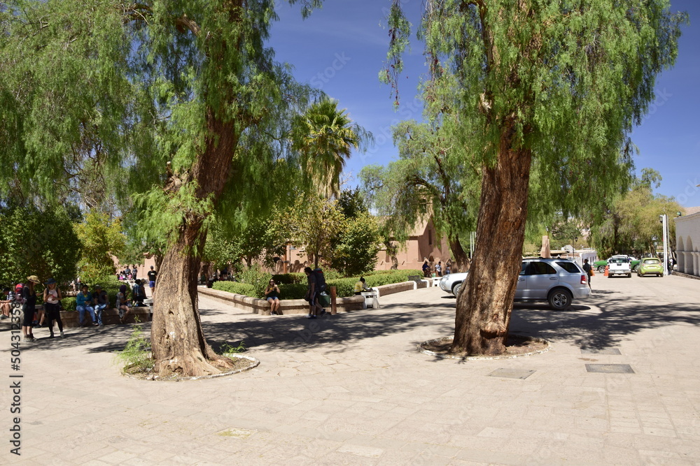San Pedro de Atakama, Chile - 13 february 2017: Centro of the City San Pedro de Atakama and surroundings -Latin America San Pedro de Atakama, Chile - 13 february 2017: Centro of the City San Pedro de Atakama and surroundings -Latin America