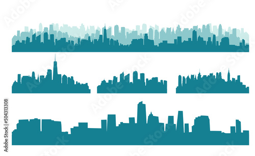 Obraz na plátně City skyline vector illustration