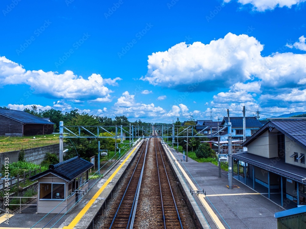 Fototapeta premium Station on a clear day