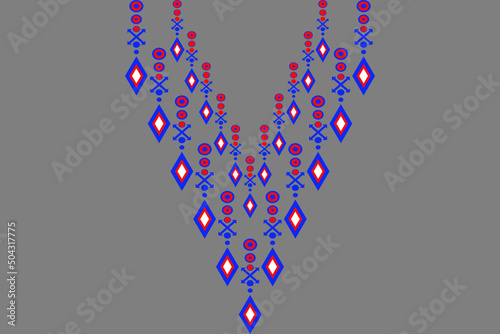 Neckline, Collar pattern for embroidery, weaving, neck printing,Tribal neck pattern,
