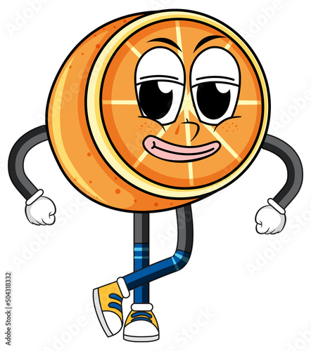 Orange with arms and legs