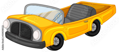 Vintage car in cartoon design